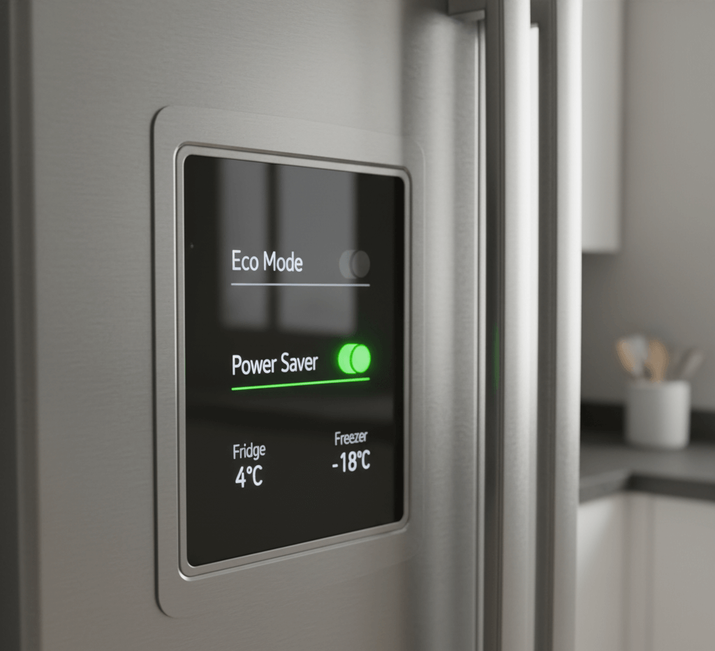 Eco mode setting on refrigerator control panel
