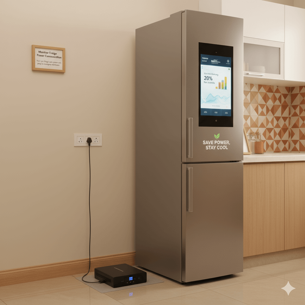 Refrigerator connected with voltage stabilizer for protection