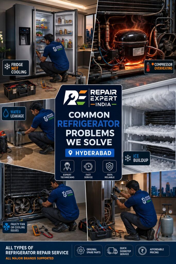 Common refrigerator problems and solutions repair service in Hyderabad