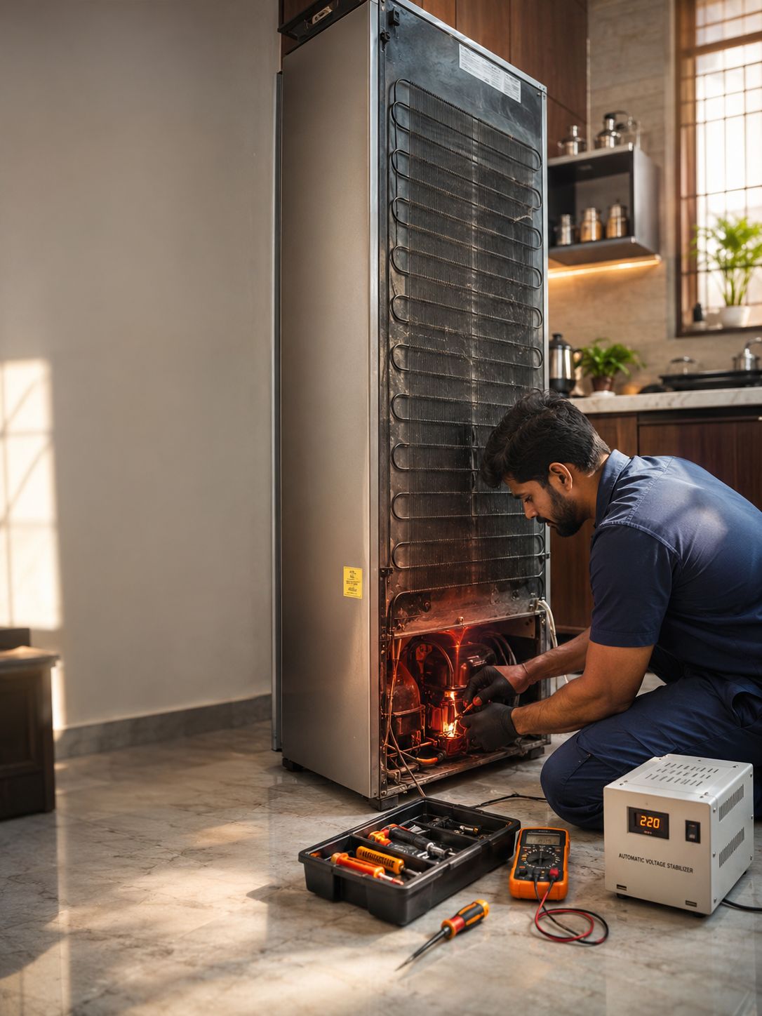 Refrigerator compressor overheating repair service in Hyderabad by expert fridge technician