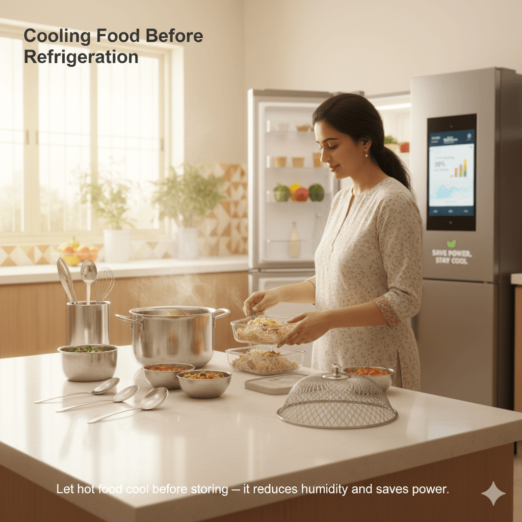 Family using fridge smartly to save electricity in Hyderabad home