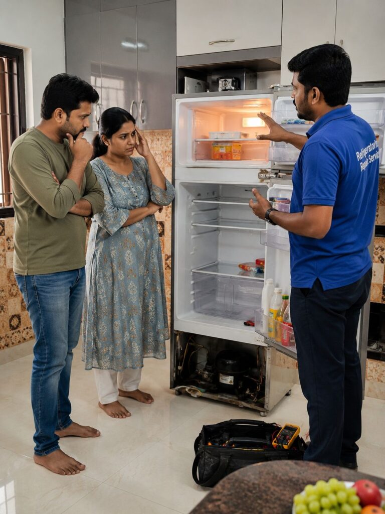 Emergency refrigerator compressor repair service in Hyderabad apartment