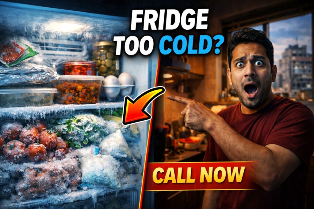 fridge cooling too much Kolkata call now refrigerator freezing problem repair service