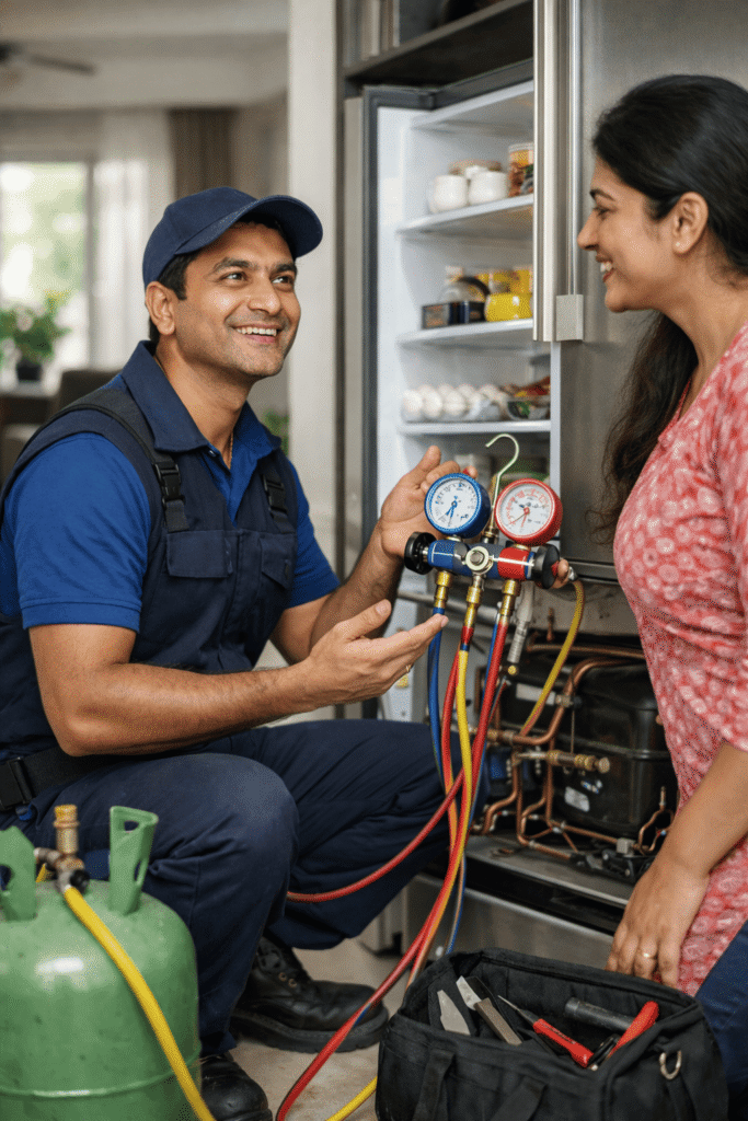 Refrigerator gas refilling service in South Kolkata with home visit