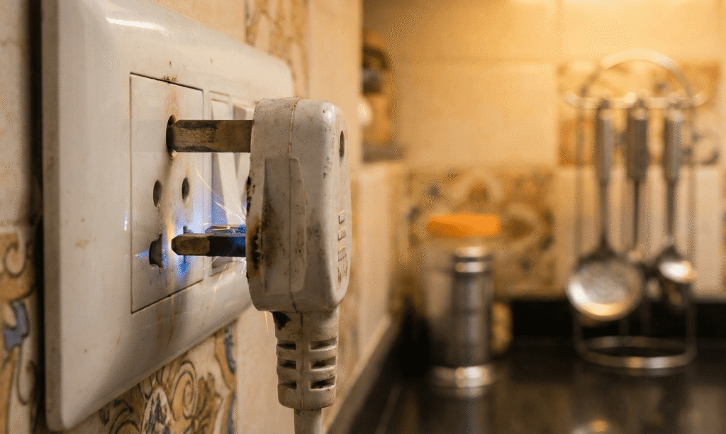 Refrigerator causing MCB to trip due to a power issue in a home.