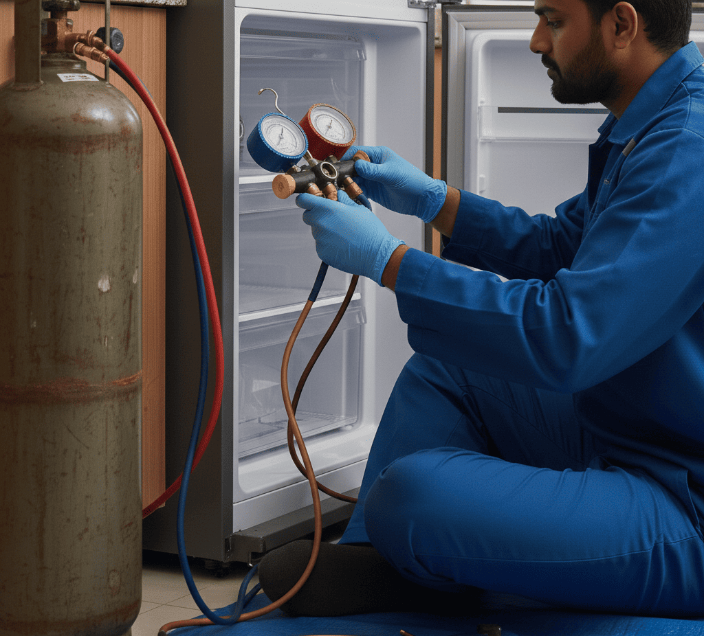 Happy customer after fridge gas refill service fixed cooling problem in Hyderabad