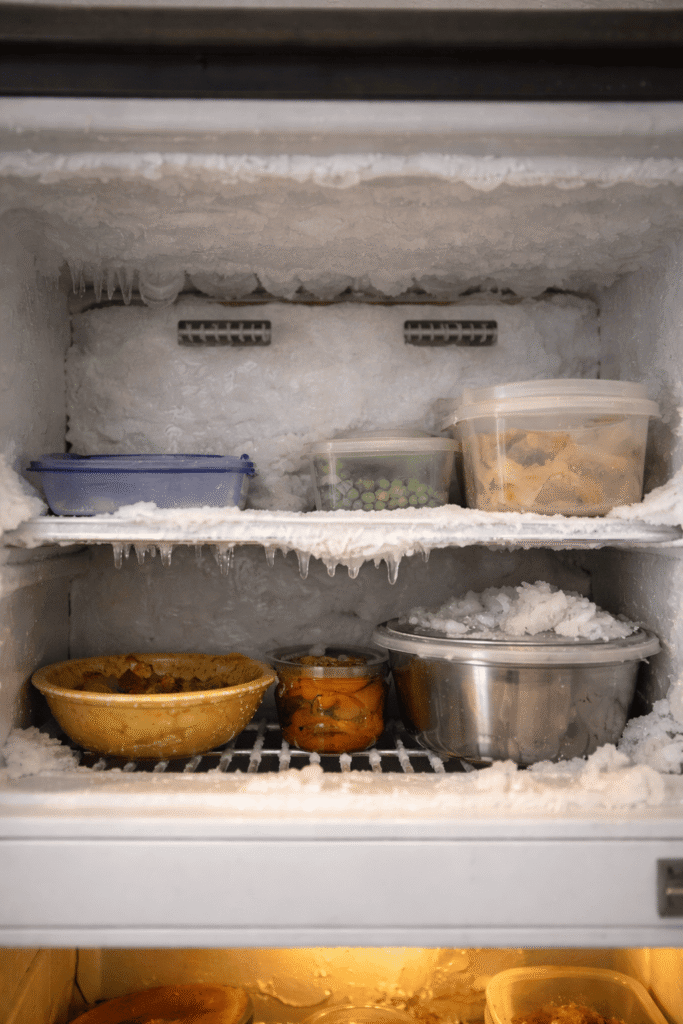 Freezer frost buildup blocking airflow causing fridge not cooling problem in Kolkata