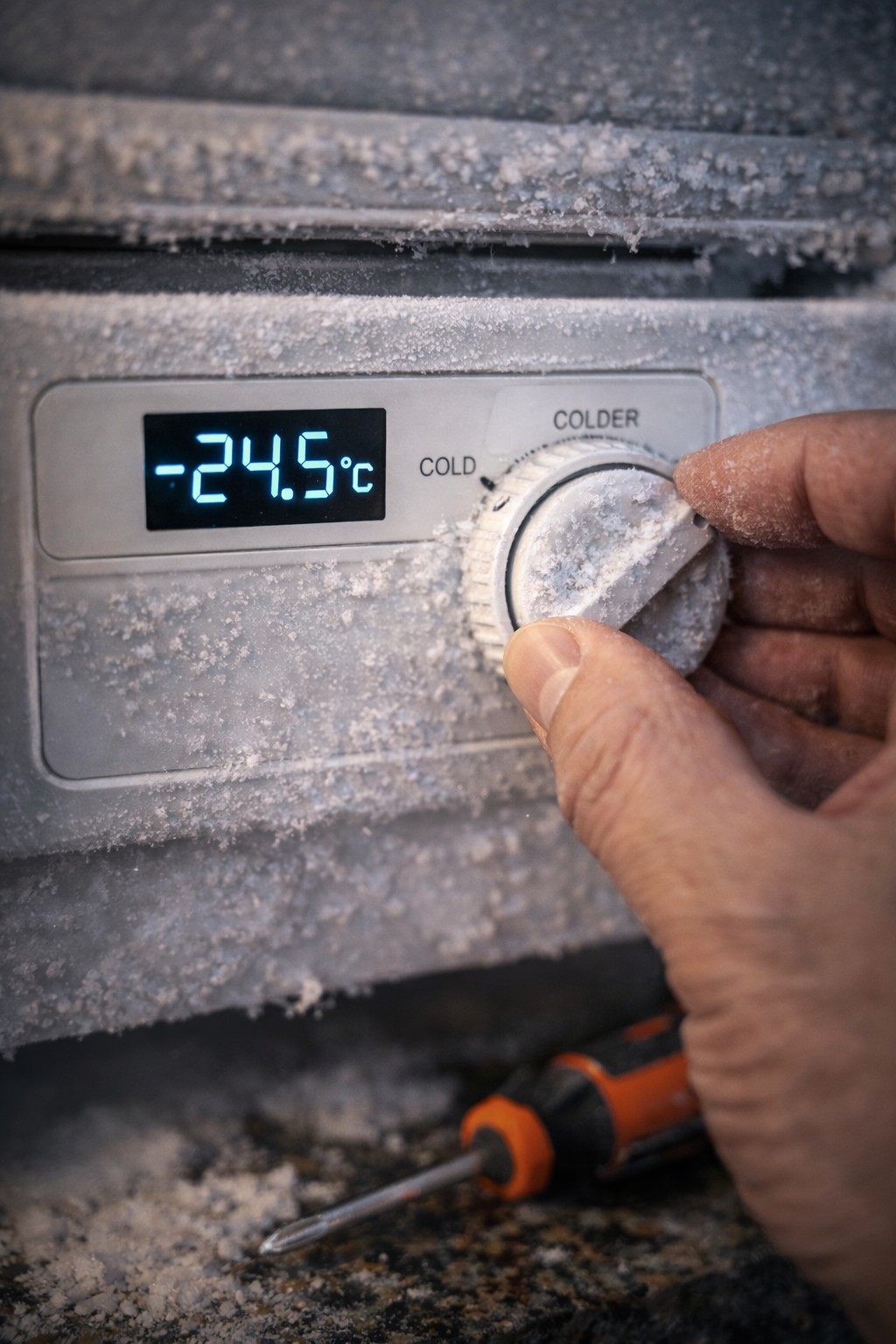 fridge thermostat setting too low causing overcooling problem Kolkata refrigerator repair