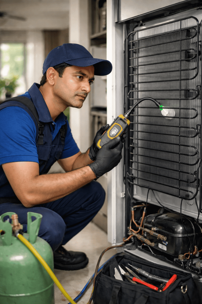 Fridge gas leakage detection and repair service in Kolkata
