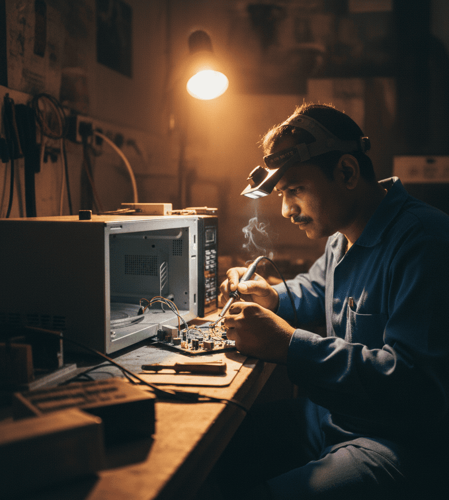 Doorstep microwave repair service in Kukatpally with expert technician.