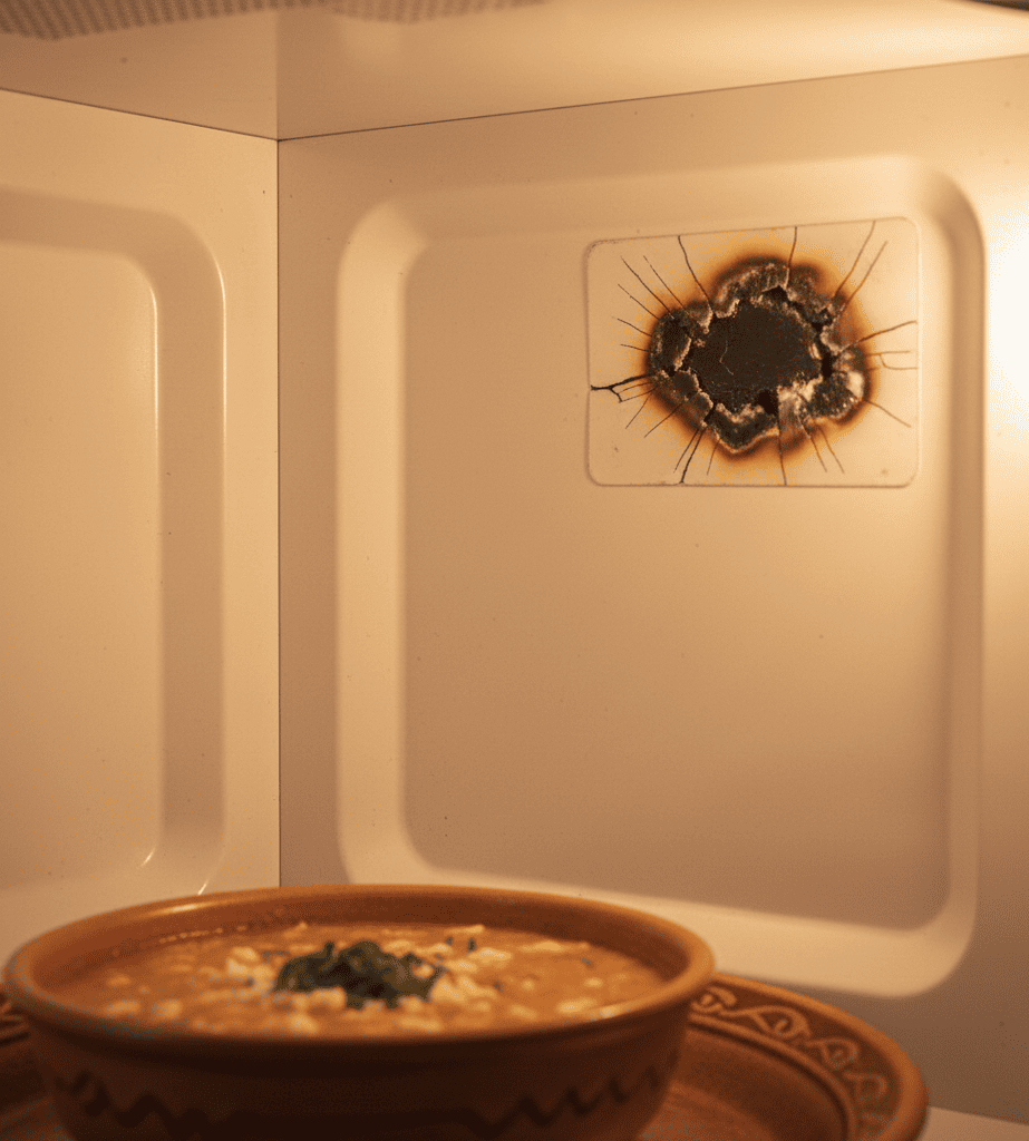 Microwave sparking problem caused by metal container in a Kolkata residential kitchen