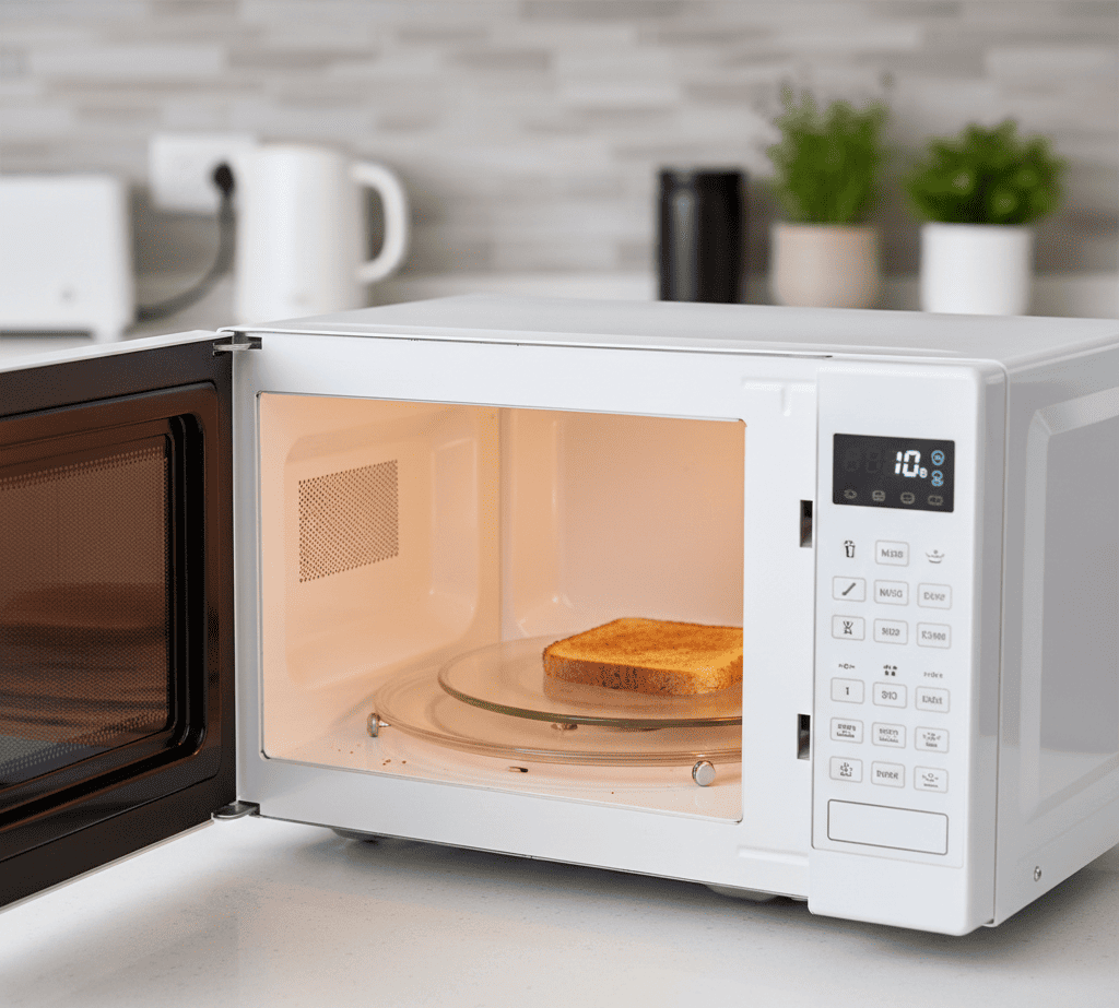 Microwave door latch repair by technician in Kolkata home