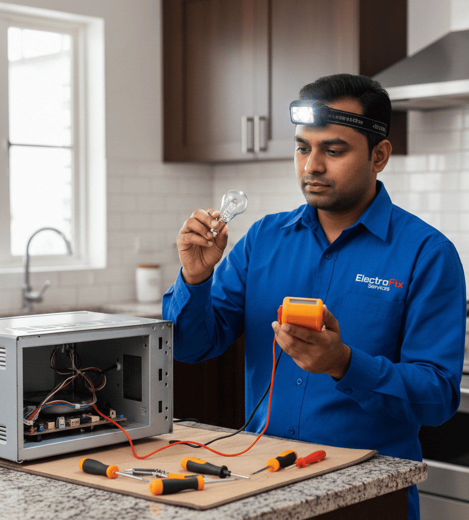 Professional microwave light bulb repair service in Kolkata