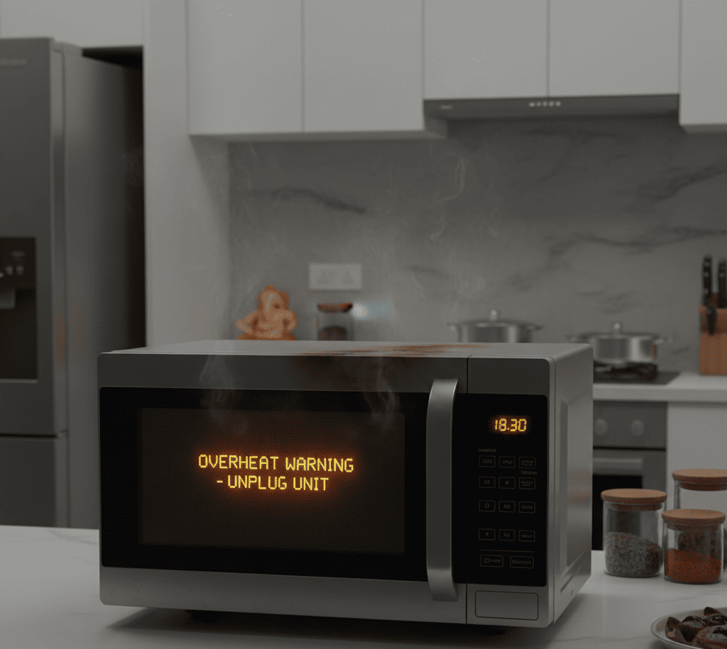 Microwave overheating problem showing safety issue in Kolkata