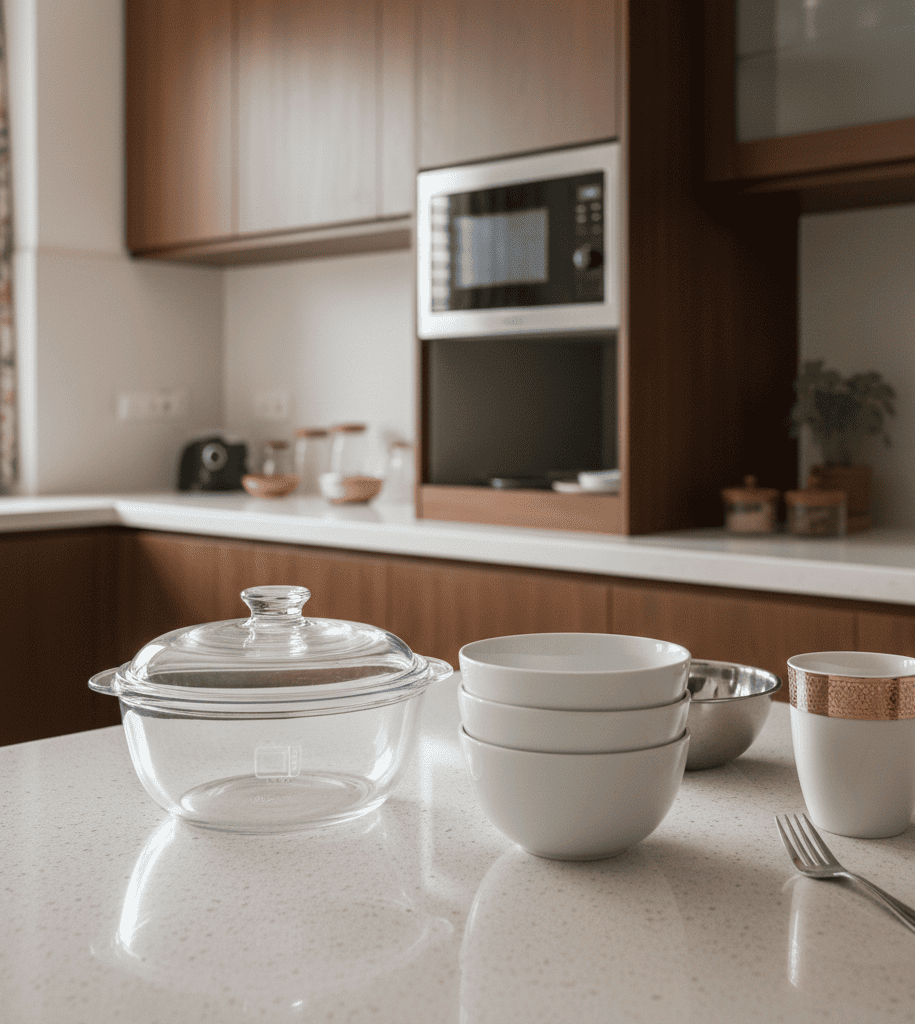 Cleaning microwave oven regularly to maintain safety and hygiene