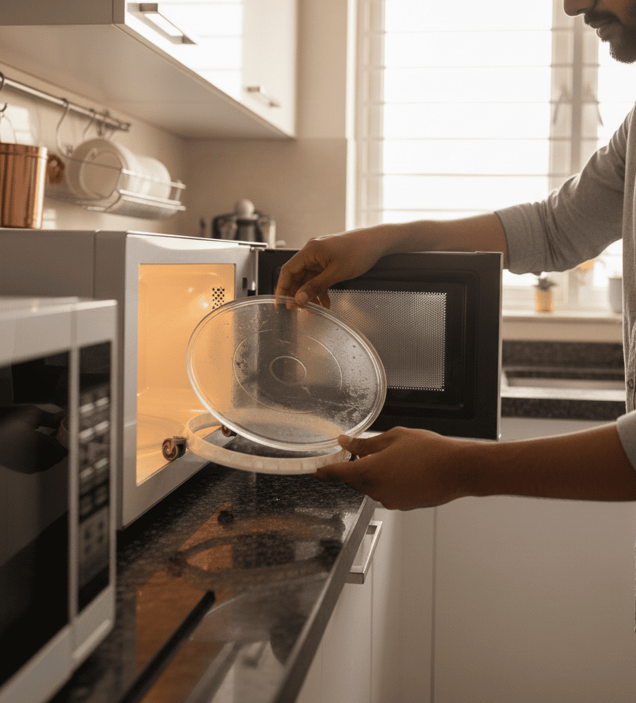 Proper ventilation around microwave oven to avoid overheating in Hyderabad kitchens
