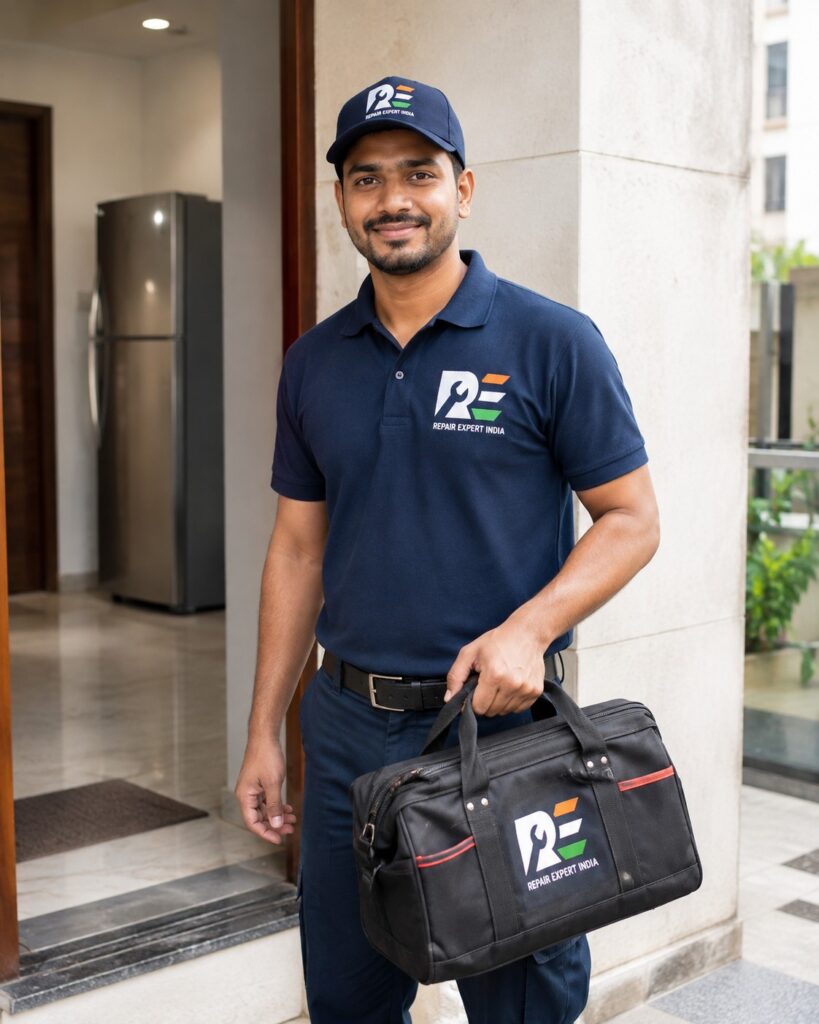 Refrigerator repair technician arriving for doorstep appliance service in Kolkata
