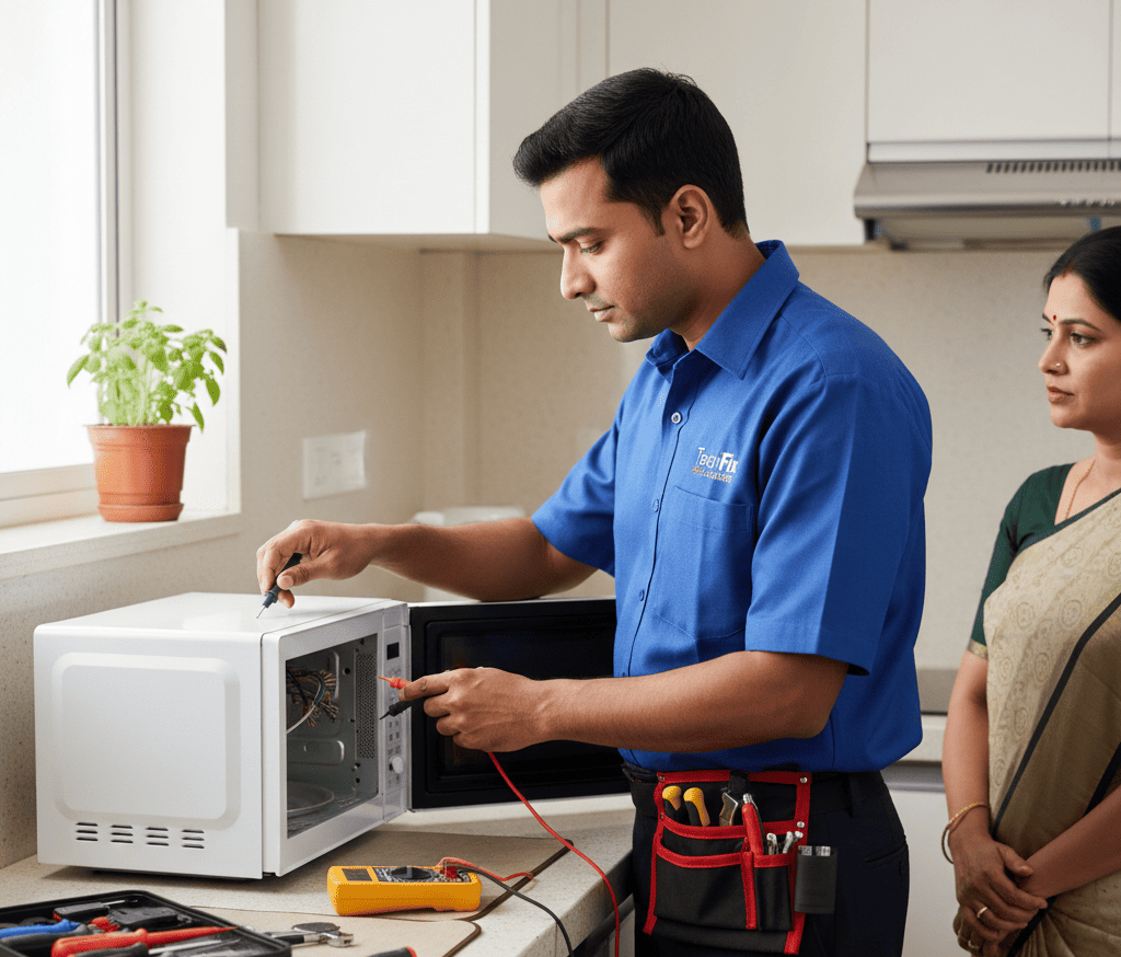 Microwave inspection by professional technician in Hyderabad