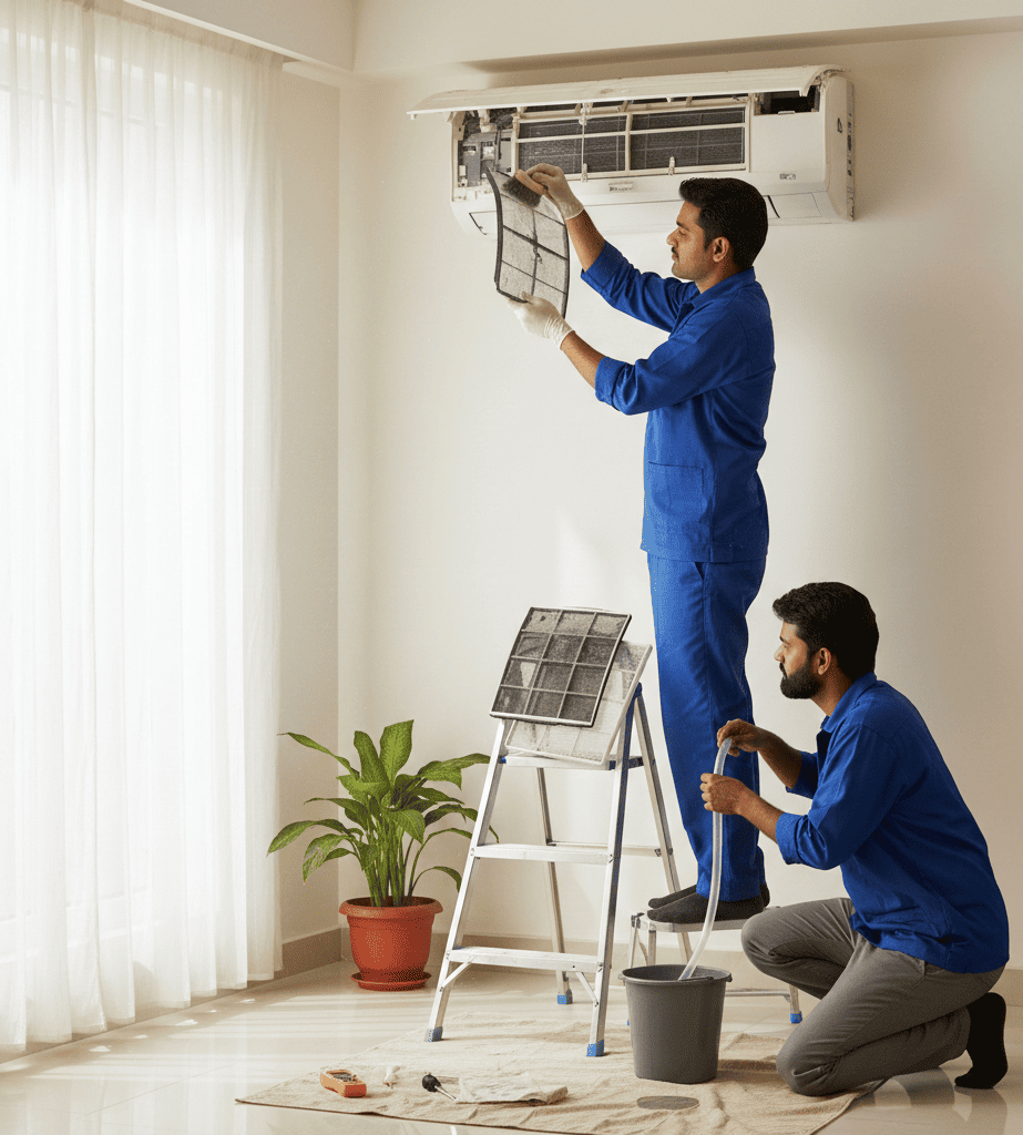 AC indoor maintenance and cleaning during monsoon in Hyderabad