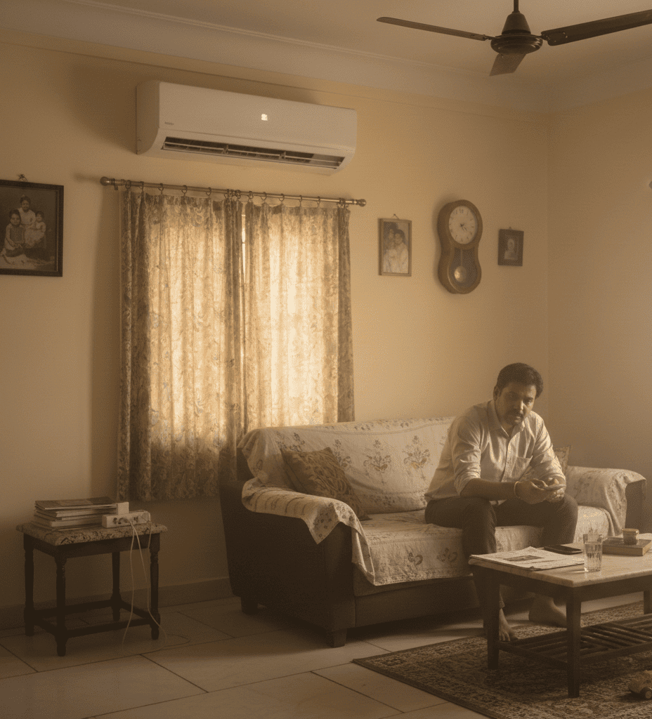 AC indoor unit blinking light issue in Hyderabad home