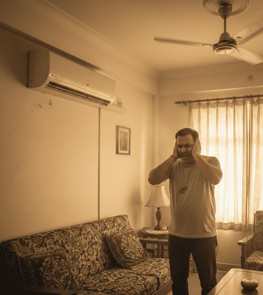 Split AC making loud noise inside a Kolkata home