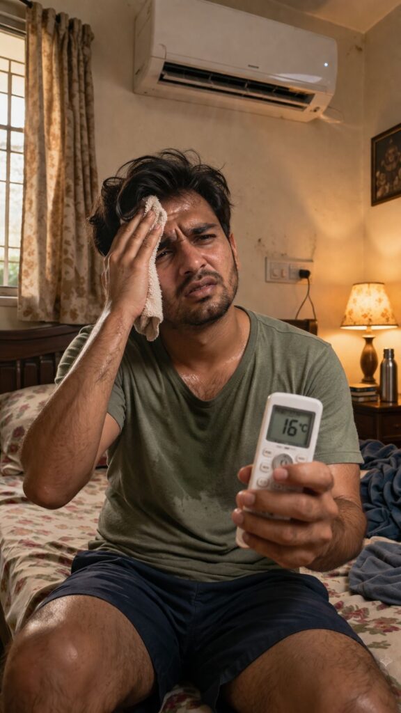 AC not cooling problem in Hyderabad home person feeling hot air conditioner issue