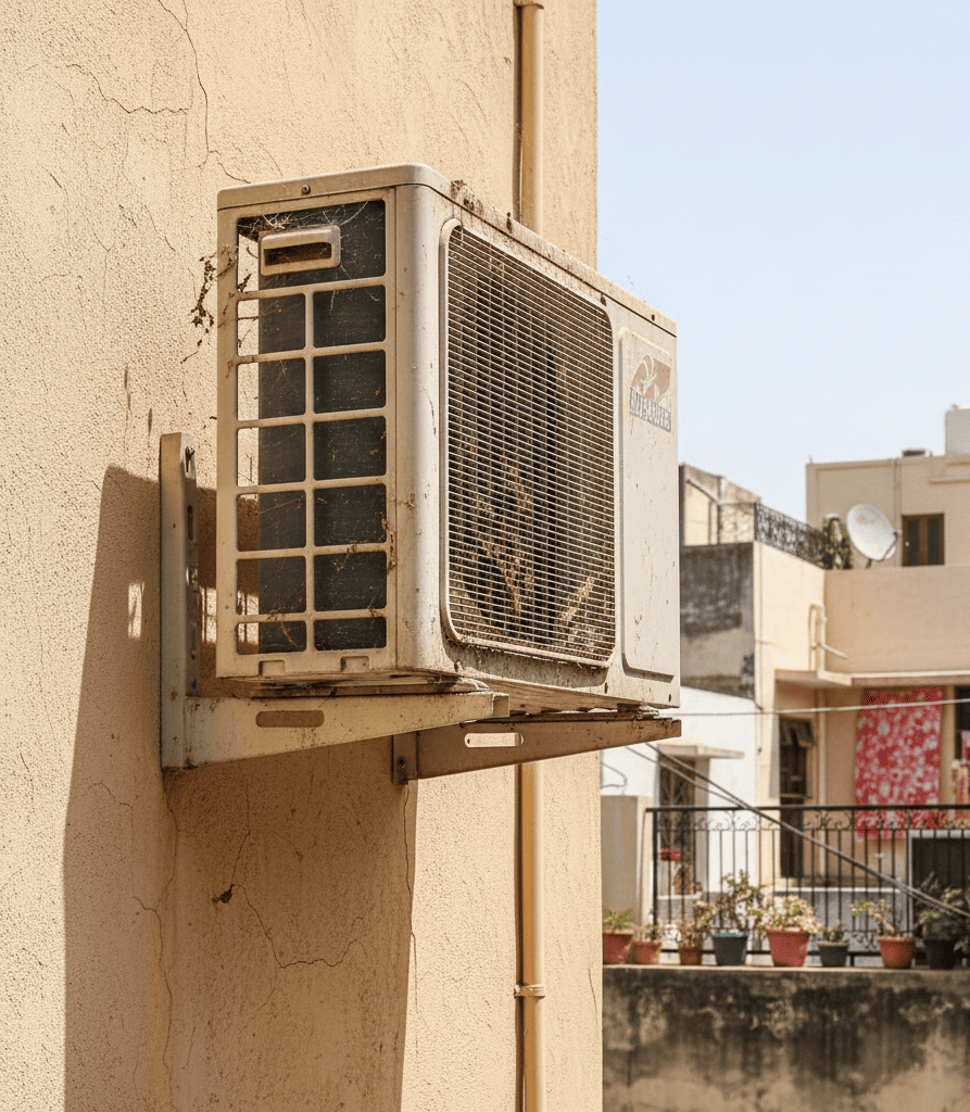 AC outdoor unit cleaning in Hyderabad to improve cooling efficiency and reduce power consumption