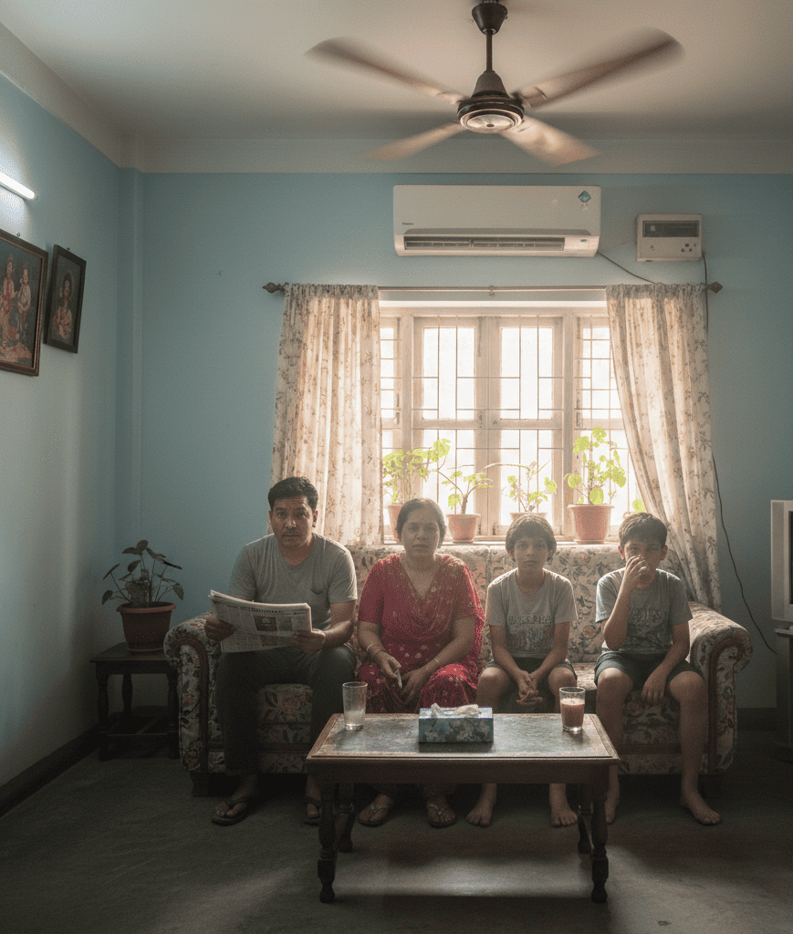 AC not cooling properly in a Kolkata home due to low refrigerant gas