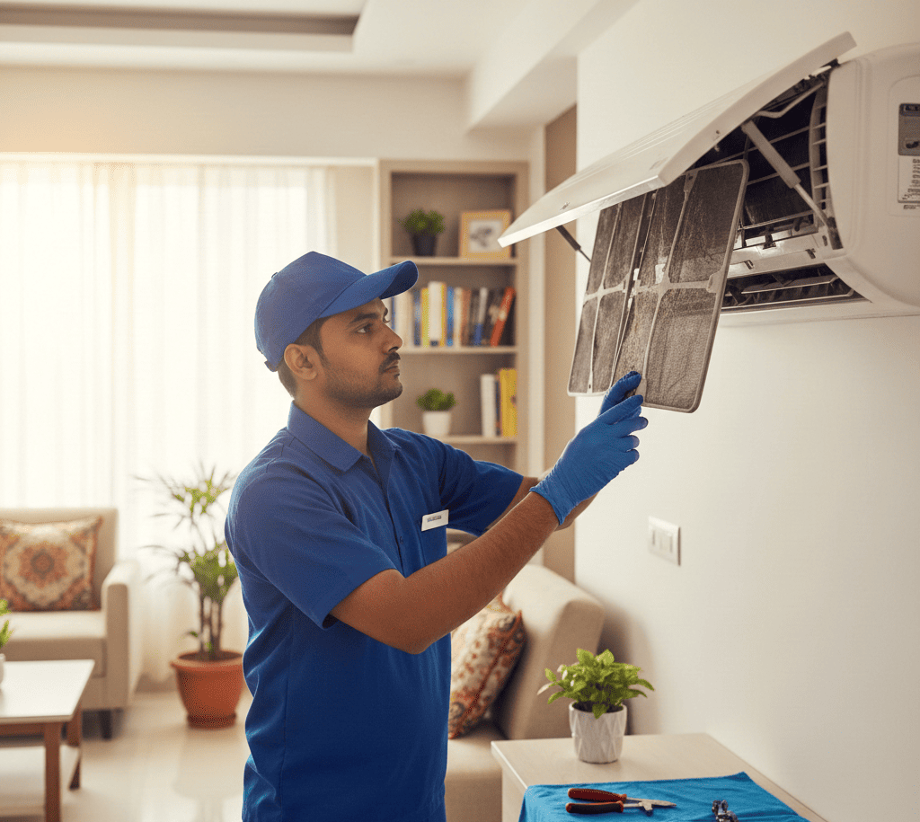 AC gas leakage inspection and service in Hyderabad