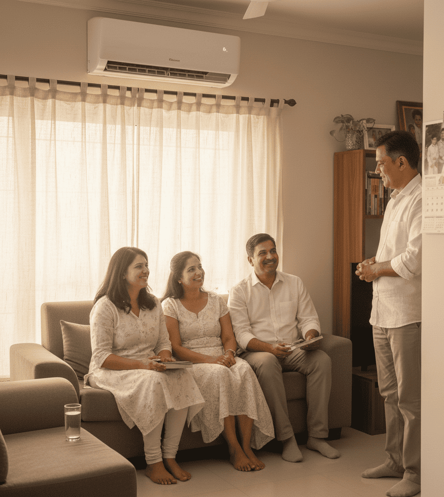 Improved cooling efficiency after regular AC servicing in Kolkata