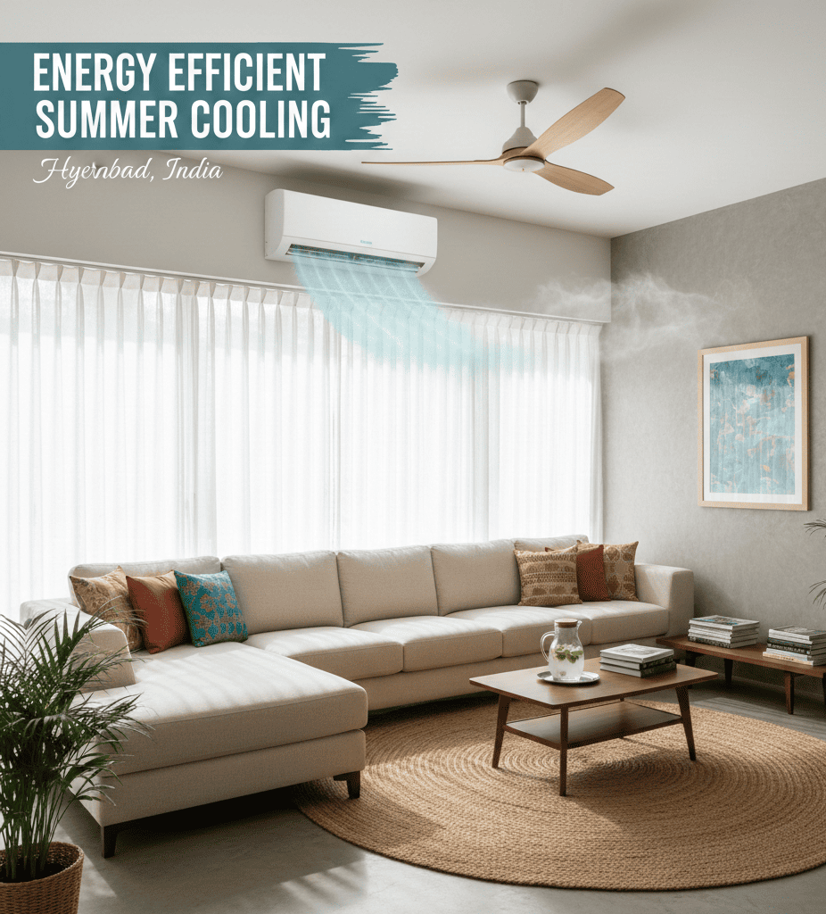 How to increase AC cooling efficiency in Hyderabad homes for faster cooling and lower electricity bills.