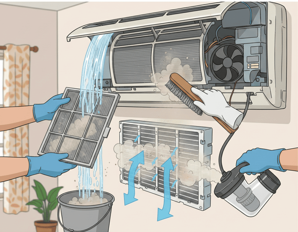 Professional AC deep cleaning and maintenance service in Hyderabad to improve cooling efficiency and air quality.