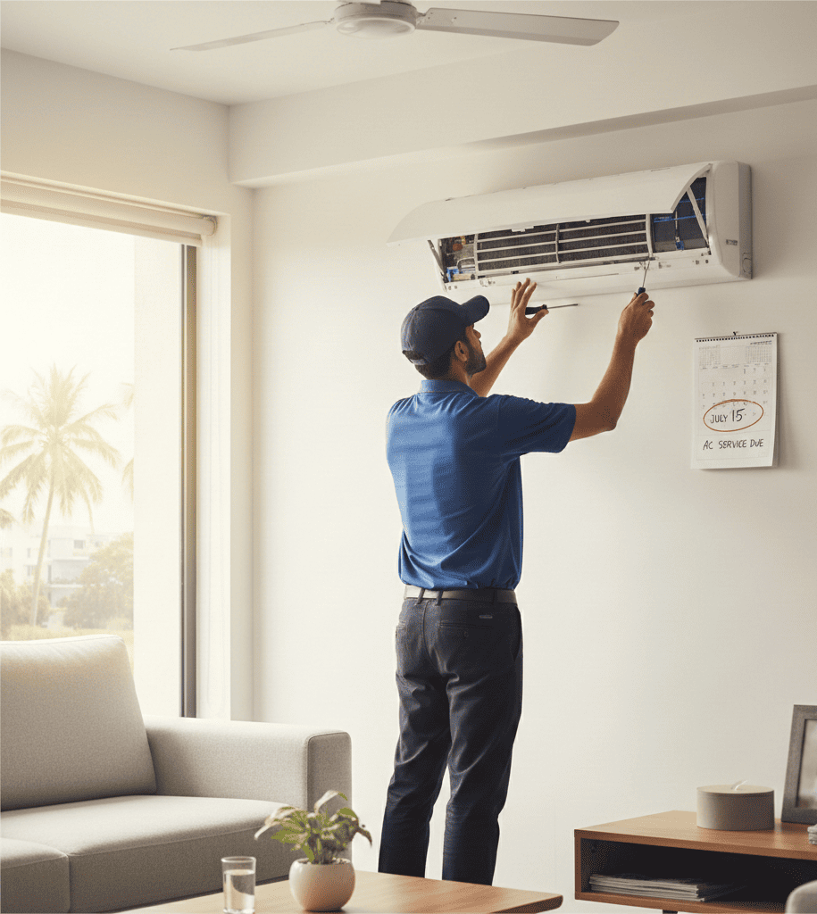 How often should you service your AC in Hyderabad to maintain cooling efficiency and avoid breakdowns.