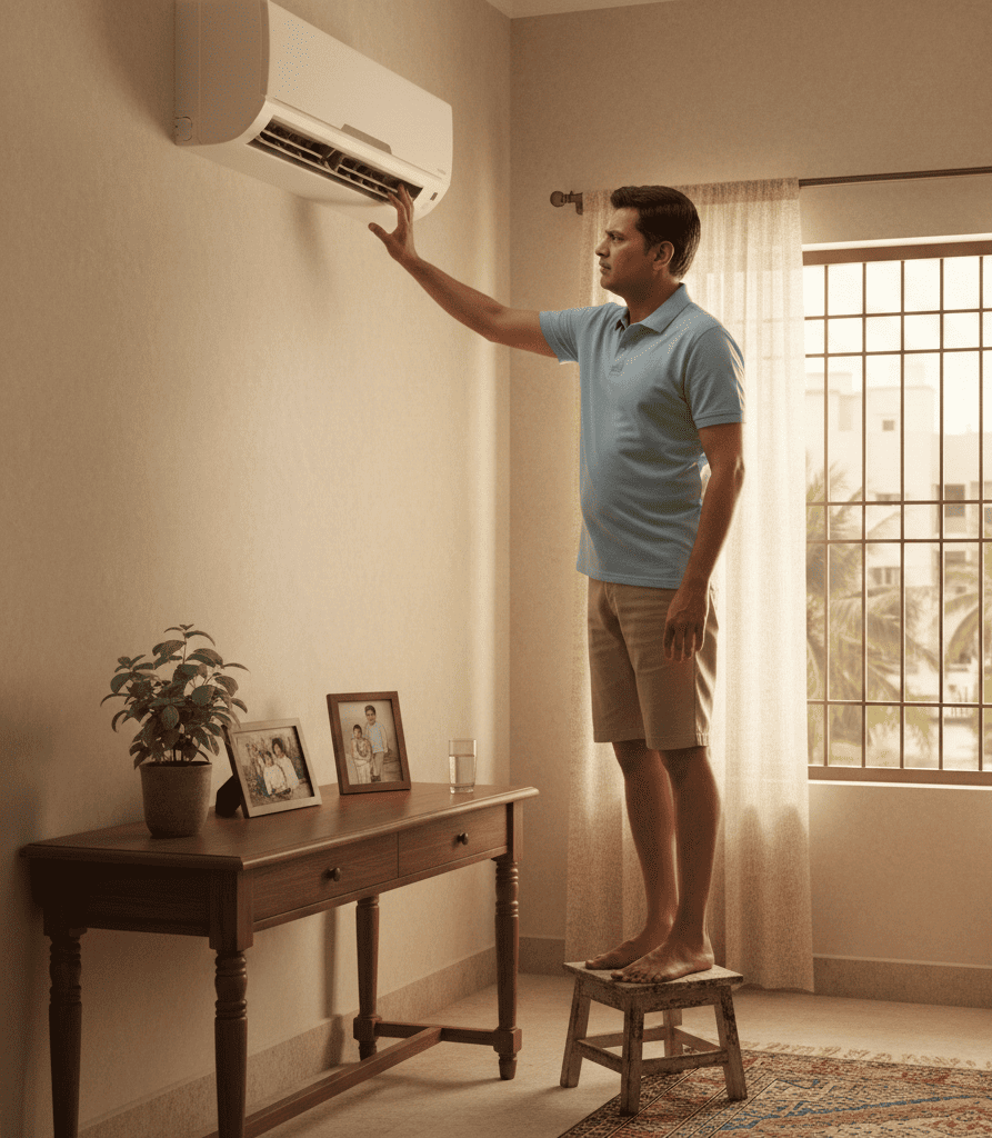 How to check AC gas level at home in Hyderabad when the air conditioner is not cooling properly