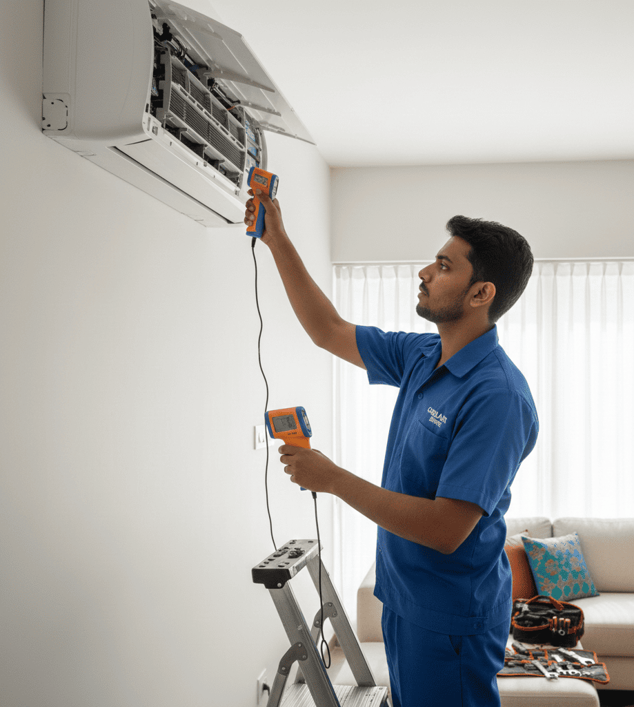 Professional AC servicing in Hyderabad to increase cooling efficiency and solve poor cooling issues.