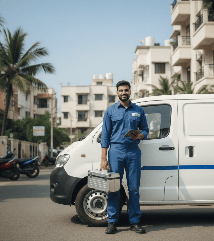 Local washing machine technician in Hyderabad ready for home repair service