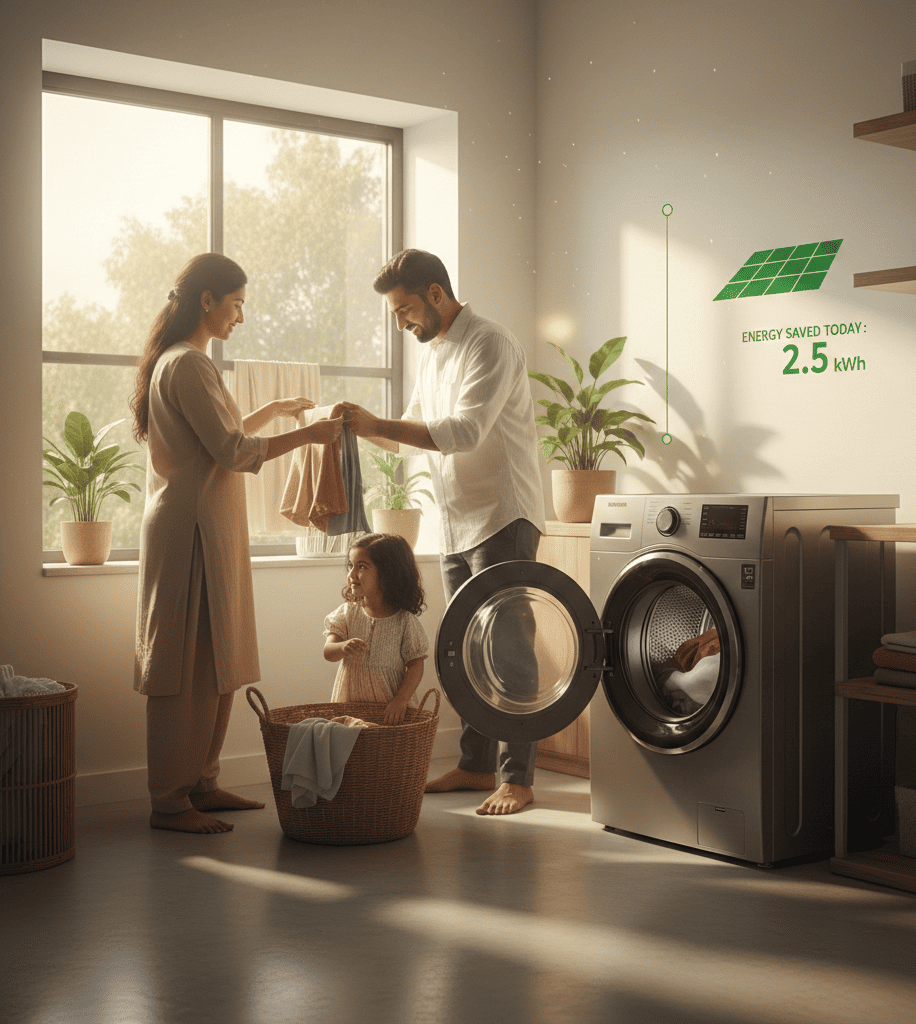 reduce washing machine electricity bill by using energy saving wash settings at home