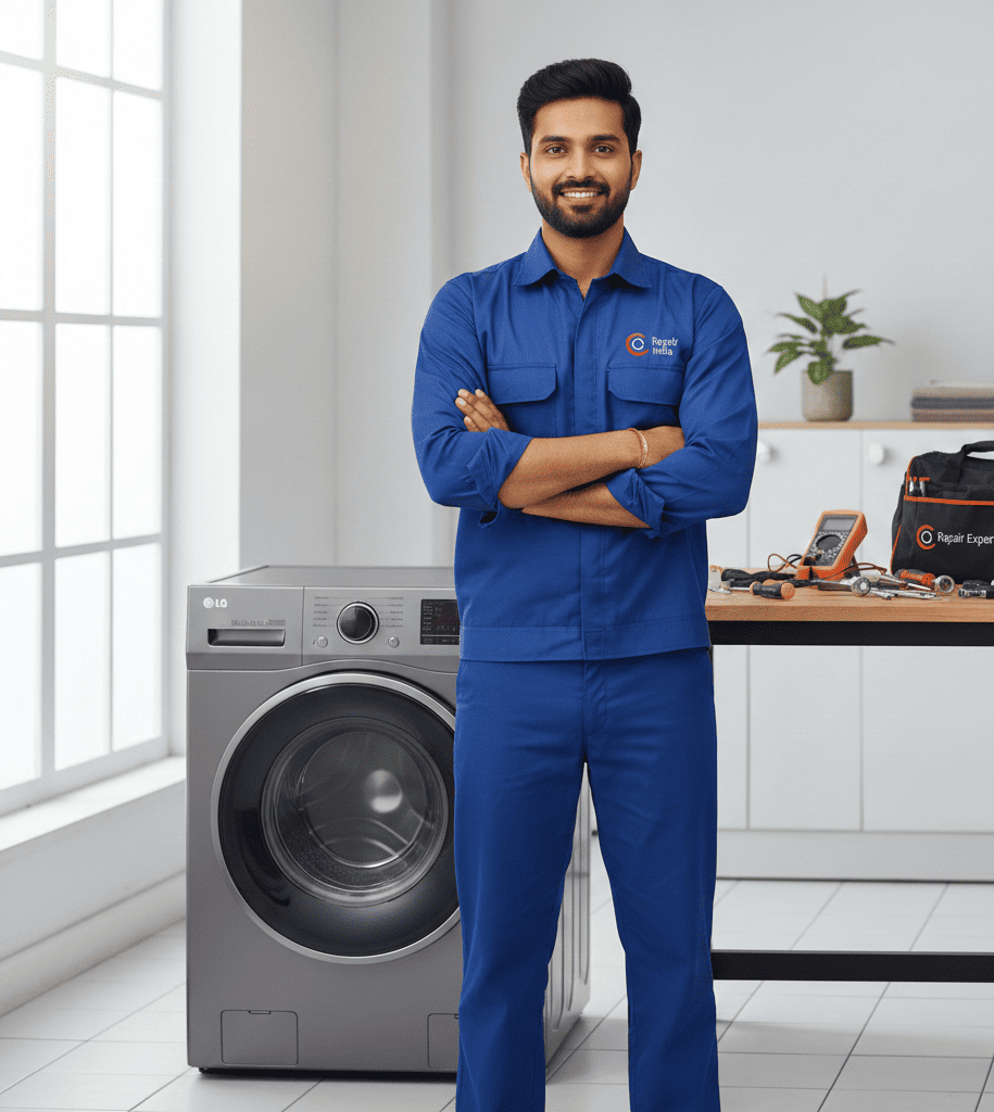 Repair Expert India technician providing professional washing machine repair service at home