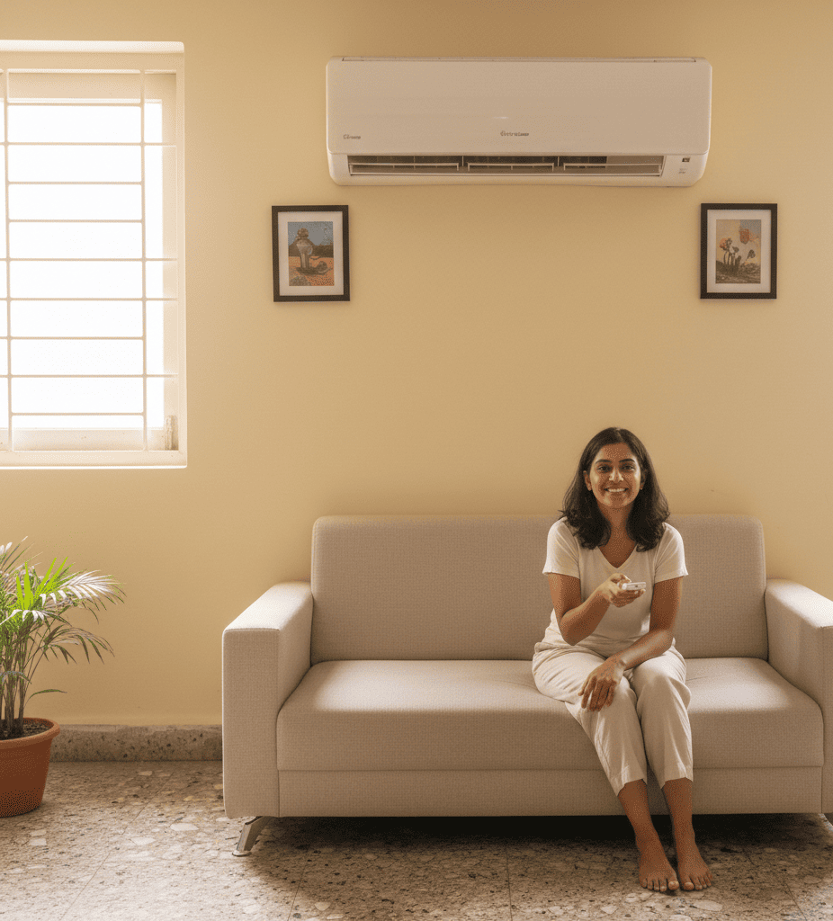 Split AC water leakage fixed after professional repair in Kolkata home