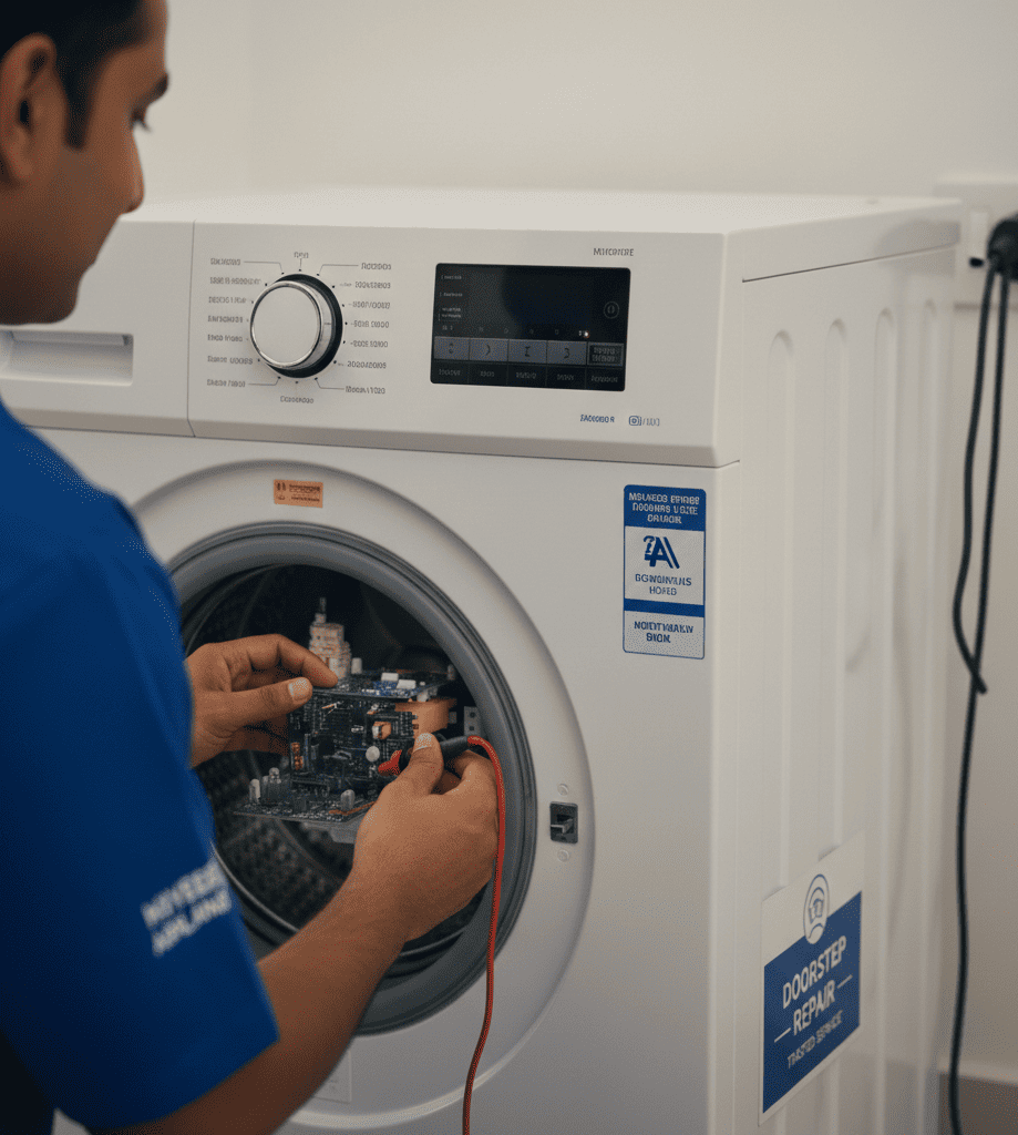 Washing machine control panel not responding causing start problem
