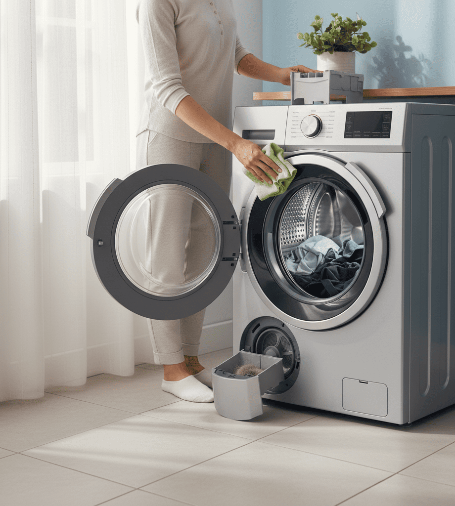 Cleaning washing machine drum and filter for better performance