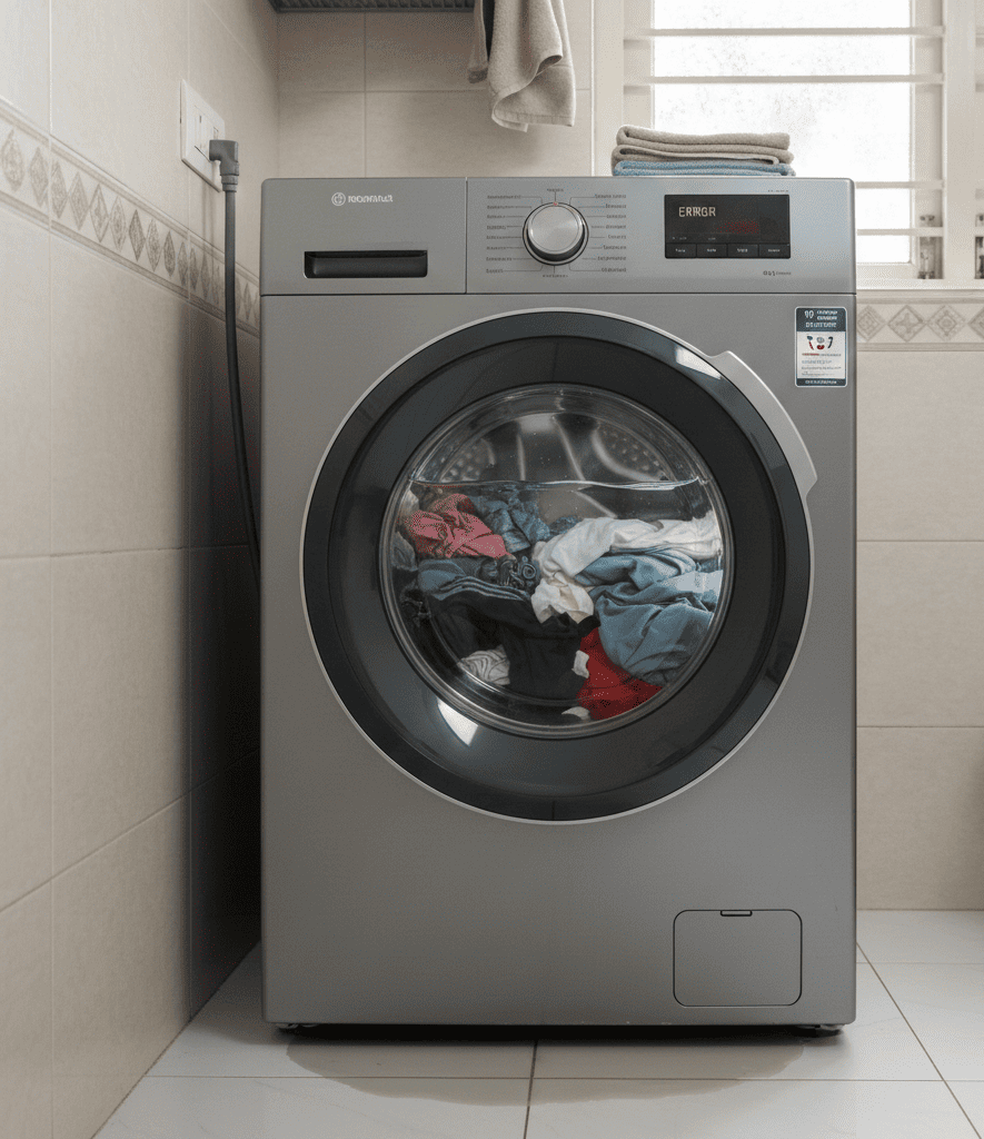 Washing machine not draining water in Hyderabad home