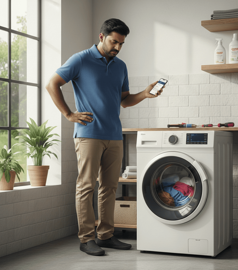 Washing machine not starting in Hyderabad home with control panel on but no response