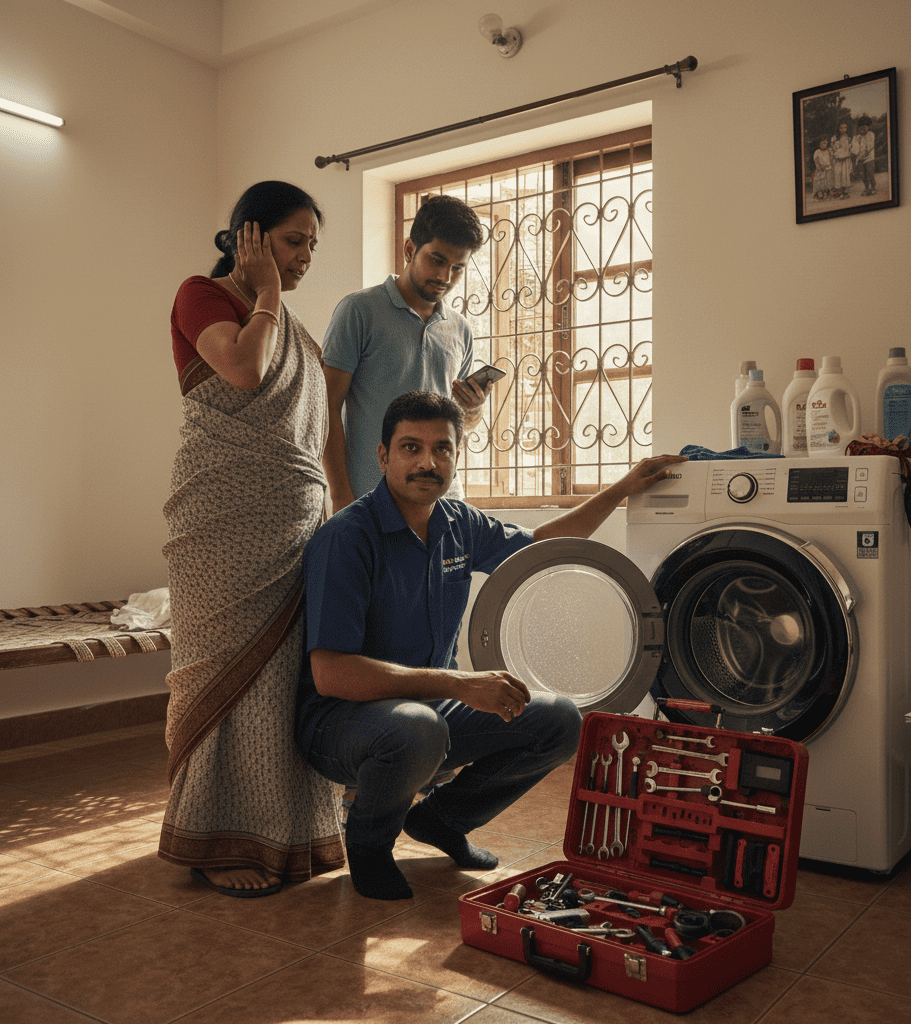 Worn drum bearings are a major reason why washing machines make loud grinding noises.