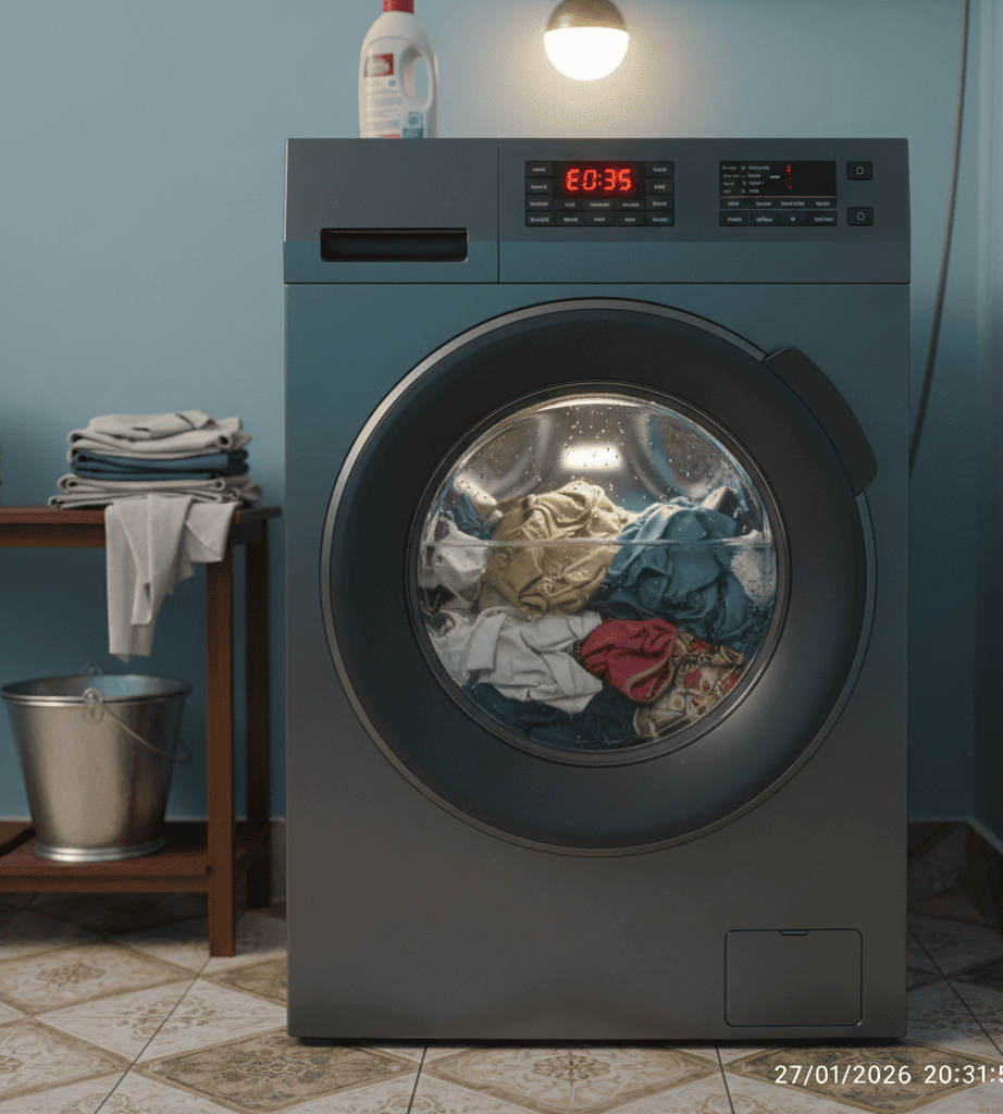 Washing machine stopped mid cycle with water inside drum