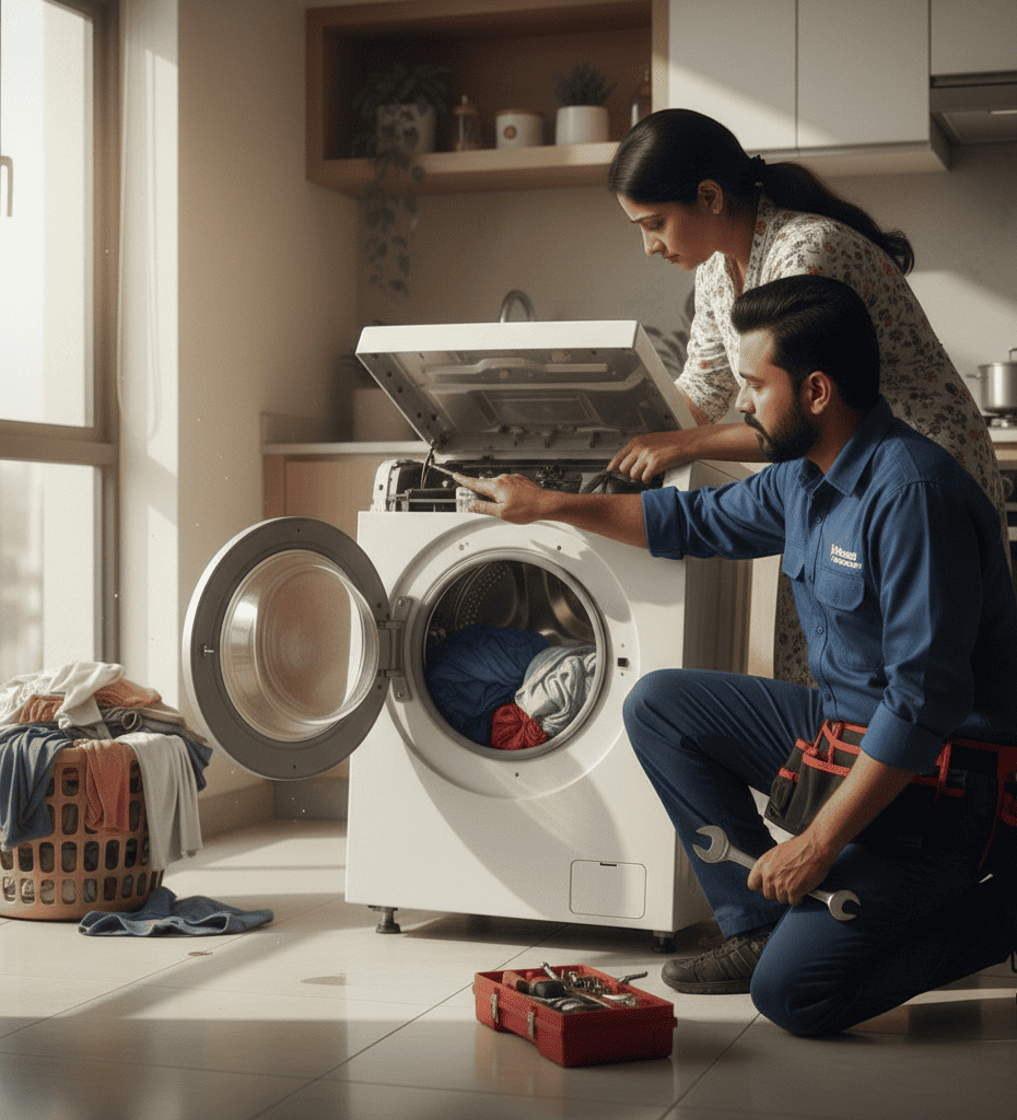 Washing machine unbalanced load repair service in Hyderabad by expert technician