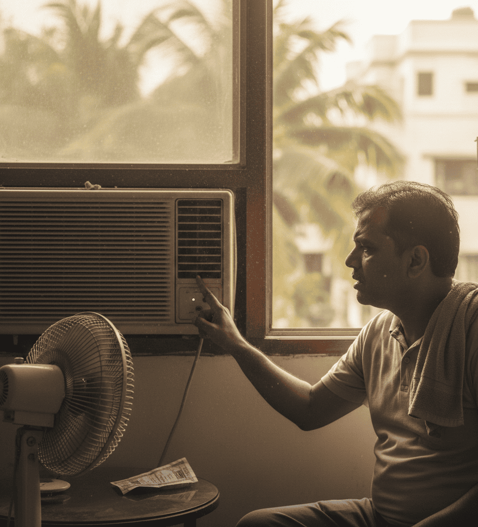 Window AC not starting in a Kolkata home during summer