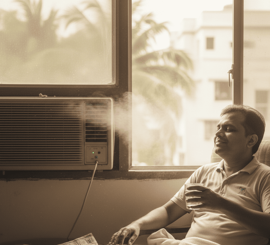 Window AC working properly after professional repair in Kolkata