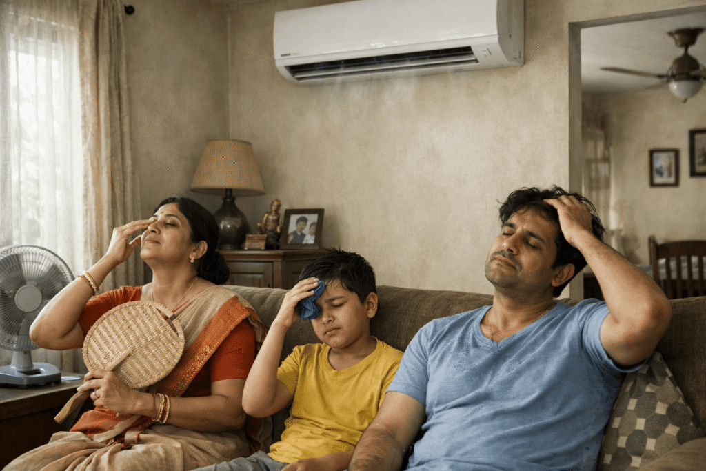 AC gas leakage in Kolkata home causing poor cooling and discomfort