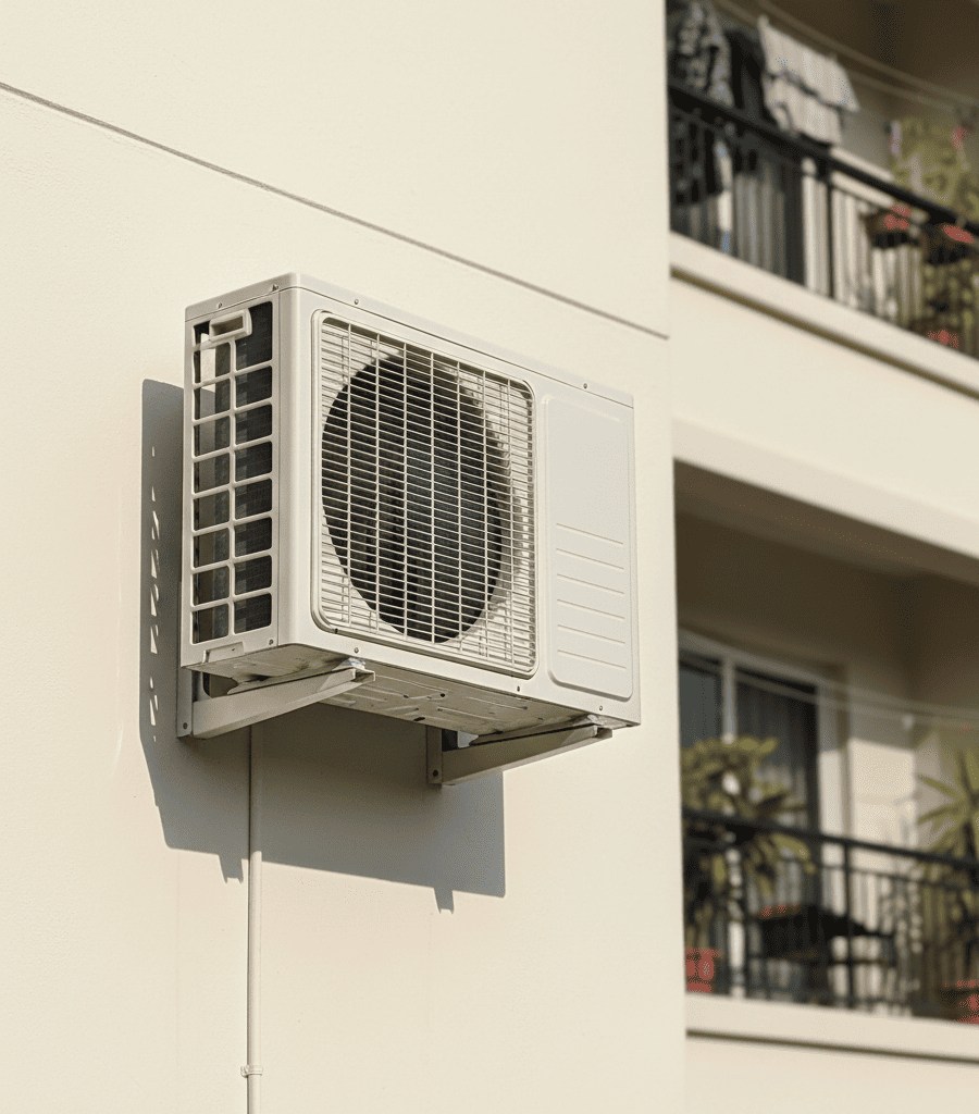 Clean AC outdoor unit after professional servicing in Kolkata